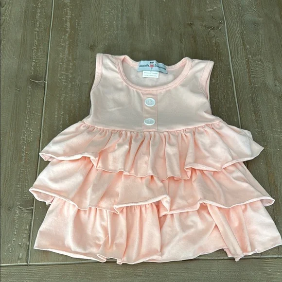 Adorable Sweetness Two Piece Peach Ruffle Tiered Capri Set - Size 2T - NWOT - Picture 3 of 12